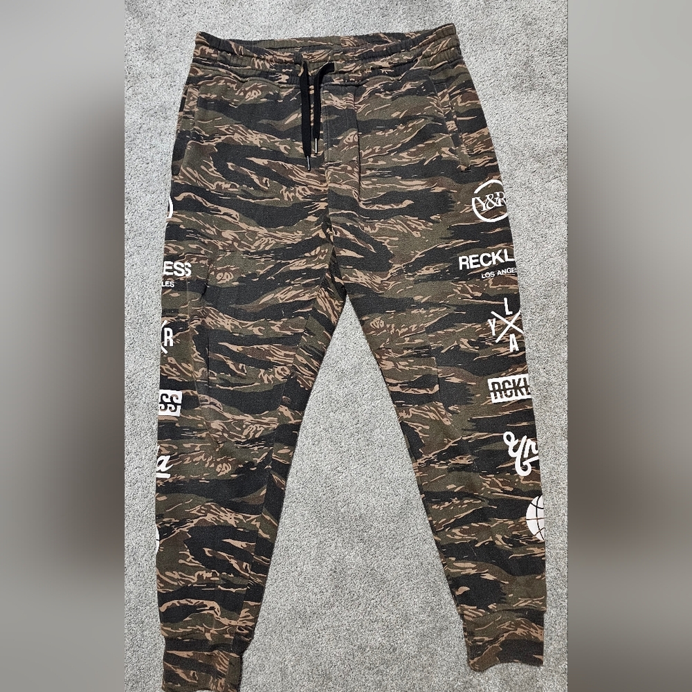 Young & Reckless Beige and Black Joggers
